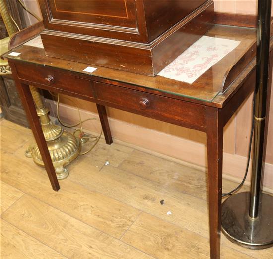 A late Georgian mahogany wash stand, W.96cm